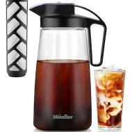 Mueller Cold Brew Coffee Maker, 2-Quart Heavy-Duty Tritan Pitcher, Iced Coffee Maker and Tea Brewer