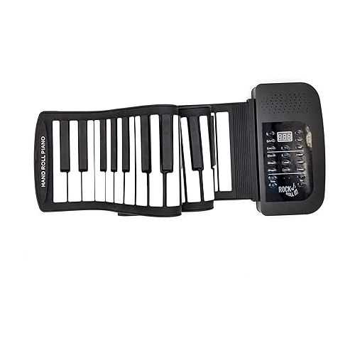  Rock and Roll It - Studio Piano. Roll Up Flexible USB MIDI Piano Keyboard for Kids & Adults. 61 Keys Portable Controller Keyboard. Foldable Silicone Piano Pad with Built-in Speaker