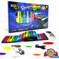 [아마존핫딜][아마존 핫딜] MUKIKIM Rock And Roll It - Rainbow Piano. Flexible, Completely Portable, 49 standard Keys, battery OR USB powered. Includes play-by-color song book!