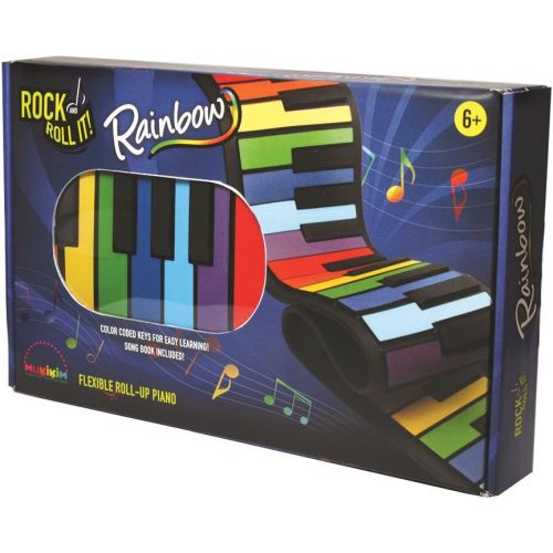  [아마존핫딜][아마존 핫딜] MUKIKIM Rock And Roll It - Rainbow Piano. Flexible, Completely Portable, 49 standard Keys, battery OR USB powered. Includes play-by-color song book!