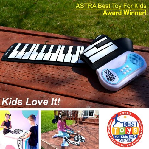  [아마존핫딜][아마존 핫딜] MUKIKIM MukikiM Rock And Roll It - Piano. Flexible, Completely Portable, 49 standard Keys, battery OR USB powered. 2016 ASTRA Best Toy for Kids Award Winner!