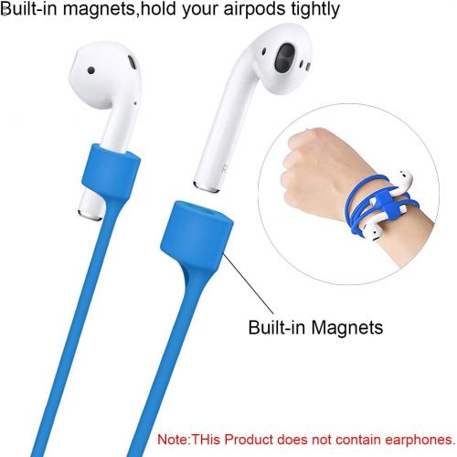  MULTAICH Magnetic Anti-Lost Straps for AirPods,Colorful Soft Silicone Sports Lanyard, Neck Rope Cord