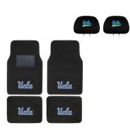 MULTI_B University of California Los Angeles Head Rest Cover and Floor mat. Wow! Logo On Front and Rear Auto Floor Liner. You get 2 headrest covers and 4 Floor Mat in this gift set. Perfec