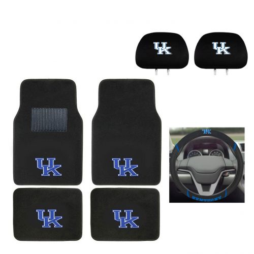  MULTI_B University of Kentucky Automotive Gift Set.Wow! Logo On Front and Rear Auto Floor Liner. You get 2 Head Rest Cover 4 Floor Mat and 1 Wheel Cover in this gift set. Perfect to Kentuc