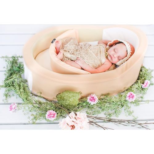  MUMBELL Mumbelli  The only Womb-Like and Adjustable Infant Bed; Patented Design (Peach). Light Weight for Easy Travel, Perfect for Lounging, Resting or co Sleeping. Reflux Wedge and Carry