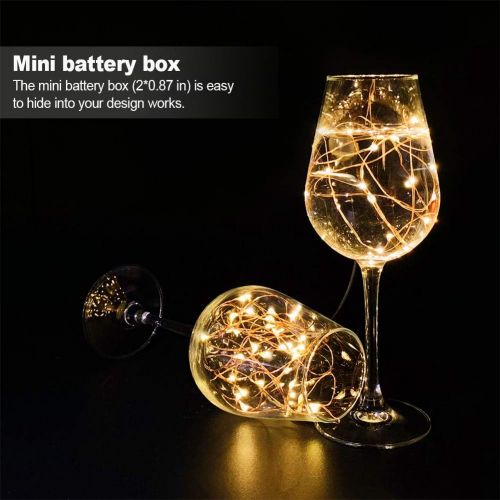  [아마존핫딜][아마존 핫딜] Amazon MUMUXI 24 Pack Fairy Lights Battery Operated, 7.2ft 20 Micro LED Mini Waterproof String Lights Copper Wire Firefly Starry Lights for DIY Wedding Party Mason Jars CraftsChristmas D