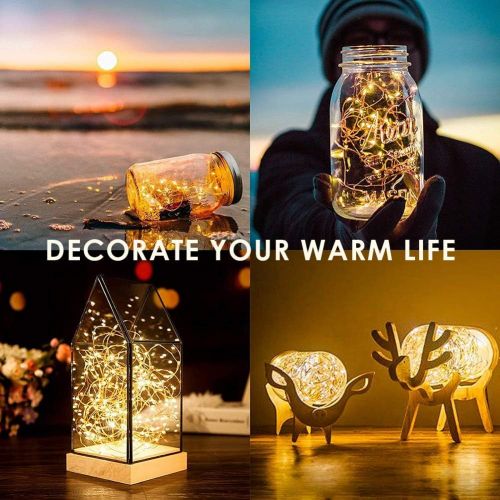  [아마존핫딜][아마존 핫딜] Amazon MUMUXI 24 Pack Fairy Lights Battery Operated, 7.2ft 20 Micro LED Mini Waterproof String Lights Copper Wire Firefly Starry Lights for DIY Wedding Party Mason Jars CraftsChristmas D