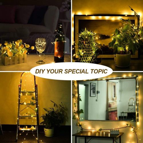  [아마존핫딜][아마존 핫딜] MUMUXI 16 Pack Fairy Lights Battery Operated (Included) 10ft 30 LED Mini String Lights Waterproof Copper Wire Firefly Starry Lights for DIY Wedding Party Mason Jars Christmas Decor