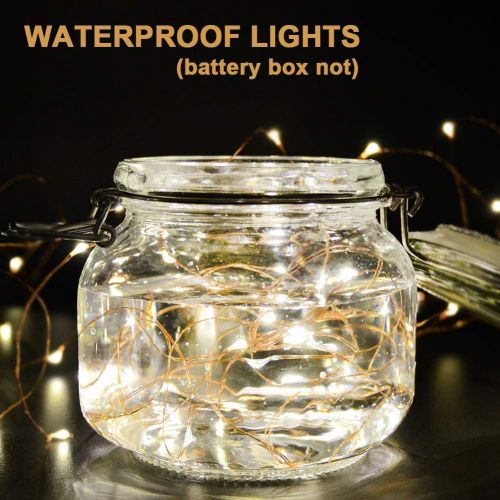  [아마존핫딜][아마존 핫딜] MUMUXI 16 Pack Fairy Lights Battery Operated (Included) 10ft 30 LED Mini String Lights Waterproof Copper Wire Firefly Starry Lights for DIY Wedding Party Mason Jars Christmas Decor