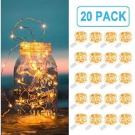 [아마존 핫딜] MUMUXI 20 Pack Fairy Lights Battery Operated, 3.3ft 20 LED Mini Waterproof Fairy String Lights Copper Wire Firefly Starry Lights for DIY Wedding Party Mason Jars Crafts Christmas D