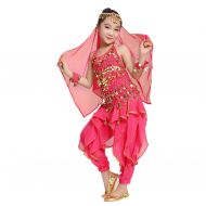 MUNAFIE Children Belly Dance Costumes Fancy Party Cosplay Costumes Halloween Dance Sets