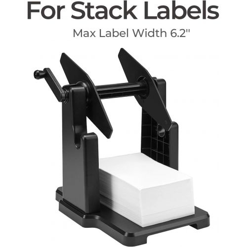  [아마존베스트]MUNBYN External Rolls Label Holder, 2 in 1 Fan-Fold Stack Paper Holder for Desktop Thermal Label Printer