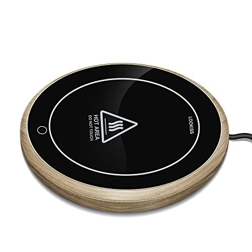  [아마존베스트]MURADIN Coffee Warmer Plate Mug Warmer Electric for Desk of Home or Office, Keep Coffees and Drinks Warm, 4.5 diameter (Wood)