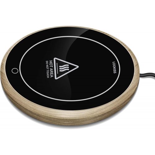  [아마존베스트]MURADIN Coffee Warmer Plate Mug Warmer Electric for Desk of Home or Office, Keep Coffees and Drinks Warm, 4.5 diameter (Wood)