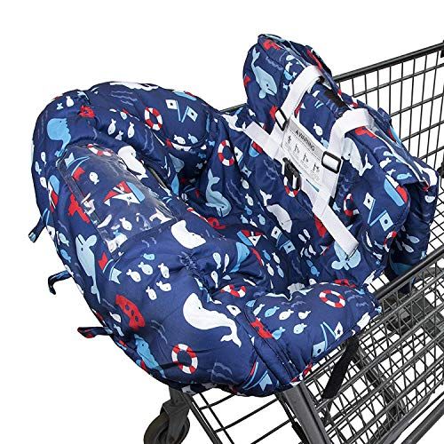  [아마존베스트]MURPHYfine Shopping Cart Cover for Baby- 2-in-1 - Foldable Portable Seat with Bag for Infant to Toddler -...