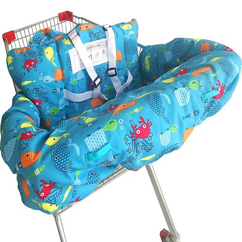  [아마존베스트]MURPHYfine Shopping Cart Cover for Baby- 2-in-1 - Foldable Portable Seat with Bag for Infant to Toddler -...