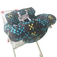 [아마존베스트]MURPHYfine Shopping Cart Cover for Baby- 2-in-1 - Foldable Portable Seat with Bag for Infant to Toddler - Compatible with Grocery Cart Seat and High Chair - Includes Free Carry Bag (Cross)