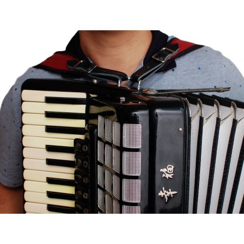  MUSIC FIRST Wine Red Comfortable Padded Genuine Leather 60/96/120 Bass Accordion Strap Accordion Shoulder belt Set Accordion straps