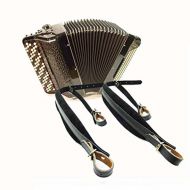 MUSIC FIRST Comfortable Padded Genuine Leather Accordion Strap Instruments Shoulder Strap Accordion Leather Shoulder belt