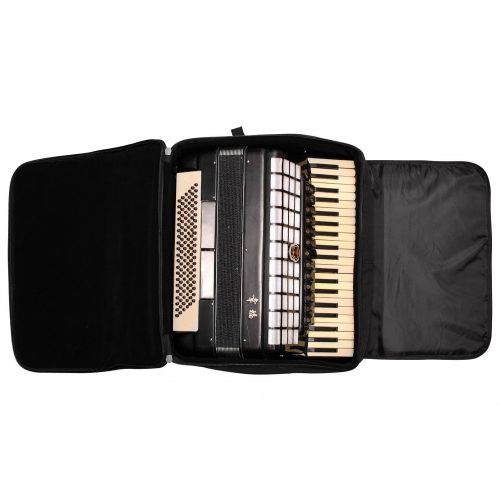  MUSIC FIRST original design Piano Accordion case/Accordion bag/Accordion gig bag, Basic Model/Black (Fit for 80/96 Bass Accordion)