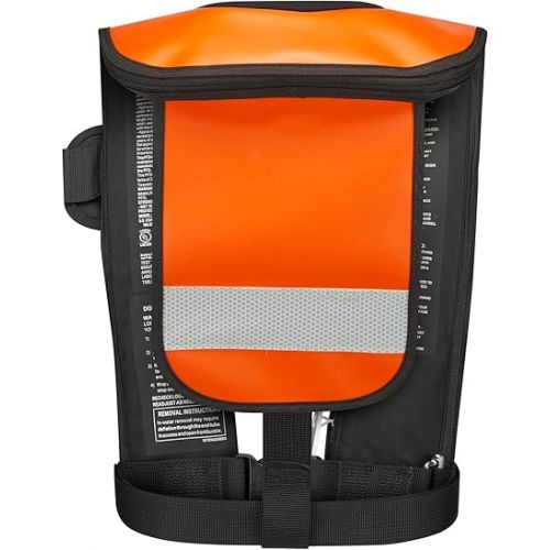  Mustang Survival - HIT Inflatable Work Vest for Adults (Orange & Black - One Size Fits All), Auto Hydrostatic, Enhanced Mobility and Reduced Heat Stress, 35 lb. of Buoyancy