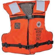 Mustang Survival - Work Vest with Solas Reflective Tape (Orange - One Size) - USCG Approved, Solas reflectivity, Fast tab Attachment, mesh Lining, Side Adjustment