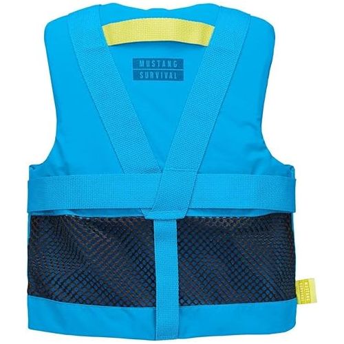  Mustang Survival - Youth Foam Life Jacket - Azure Blue, Young Adult (88 lbs - 110 lbs)