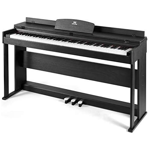  [아마존베스트]MUSTAR 88-Key Hammer Weighted Action Keys Digital Piano, Beginner Bundle with Power Adapter, Triple Pedals, LCD Screen,USB MIDI,MP3 and Cloth Cover Function,Black,Brown,White