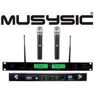 MUSYSIC U2HH 2-Channel Professional UHF Handheld Wireless Microphone System (FCC Compliance)