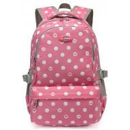 MUUQUSK Dots Print Girls School Bags for Kids Elementary School Backpacks for Girls Bookbags