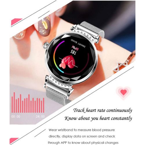  MUXAN Smart Bracelet Smartwatch for Womens Fitness Tracker with Blood Pressure/Heart Rate Monitor Sports Watch Activity Tracker with Multi-Sports Mode Call/Messages Reminder