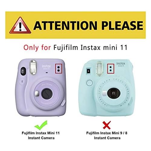  Fuji Instax Mini 11 Case, MUZIRI KINOKOO Mini 11 Accessories Bundle for Fujifilm Instax Mini 11 Protective Case with 8 Useful Accessories Camera Bag Kit, 4 Colors Filter Lens and S
