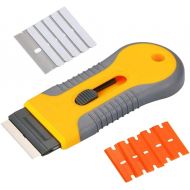 [아마존베스트]MUZIXU Razor Scraper/Scrapers Tool Glass/ Retractable Safety Squeegee Vinyl Sticker Glue Cleaner Window Ceramic Oven Tinting Glass Tool (H-Z)