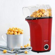 MVPower Popcornmaschine, 1400W Automatische Popcorn Maker, Leistungsstarkes Heissluft Ohne OEl, Abnehmbarem Deckel und BPA-Frei, fuer Zuhause