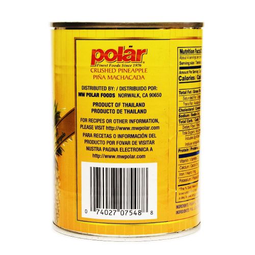  MW Polar Foods Crushed Pineapple with Natural Juice, 20-Ounce (Pack of 24)