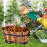 MWShop Oblong Planters Outdoor These Wooden Planters Make Great Additions to Your Patio, Lawn or Garden. They are Naturally Stylish and Made to Last Weather Resistant and Made of Solid Wo