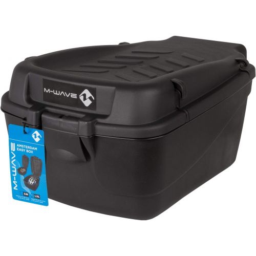  M-Wave Amsterdam Easy Box Rear Carrier Top Case in Two Sizes, Black