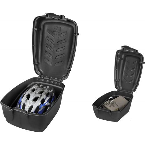  M-Wave Amsterdam Easy Box Rear Carrier Top Case in Two Sizes, Black