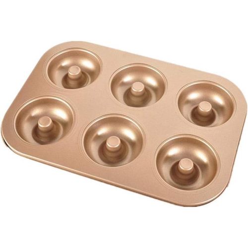  [아마존베스트]MX Donut Baking Tray Bagels Mold for 6 Donuts,Nonstick Donut Baking Pans,Carbon Steel Donut Mold,Donut Pan Set of 2