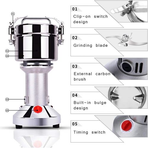  [아마존베스트]MXBAOHENG 500g Electric Grain Grinder Mill Cereal Spice Grinder Herb Pulverizer Superfine Powder Machine 110V