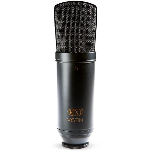  MXL},description:The MXL V63M Condenser Studio Microphone has a 1 diameter, 6-micron-thick diaphragm that delivers high-sensitivity and detailed recordings. Wired with Mogami wire