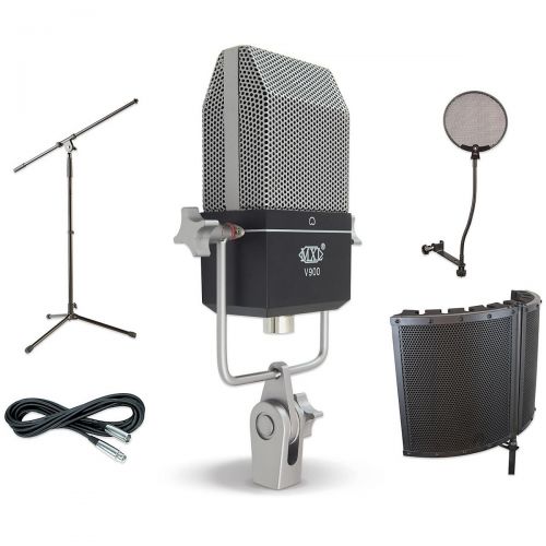  MXL},description:Special pricing on a fine studio microphone and all of the essential accessories you’ll need to get a quality signal to the board. Along with your MXL V900 microph