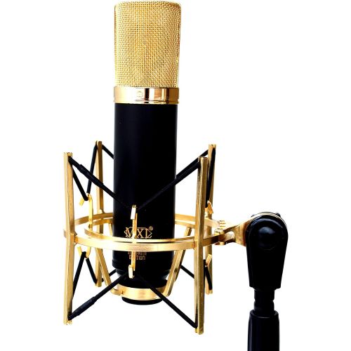  MXL USM-001-G Gold Plated Heavy Duty Basket Shock-mount with Pop Filter