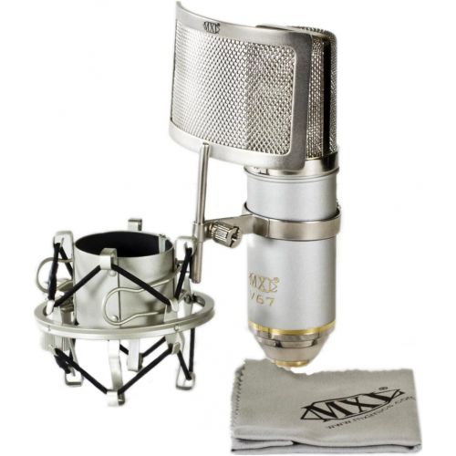  MXL V67g HE Large Capsule Condenser Microphone Heritage Edition w Case, Shock Mount, Pop Filter, and Mic Cable