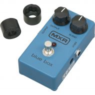 MXR},description:The MXR Blue Box takes your guitar signal, fuzzes it up, then duplicates it 2 octaves down. You control the output and the mix between the dry signal and the effec