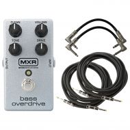 MXR M89 Bass Overdrive Pedal with Volume, Tone, Drive and Clean Controls with 2 Path Cable and 2 Instrument Cable