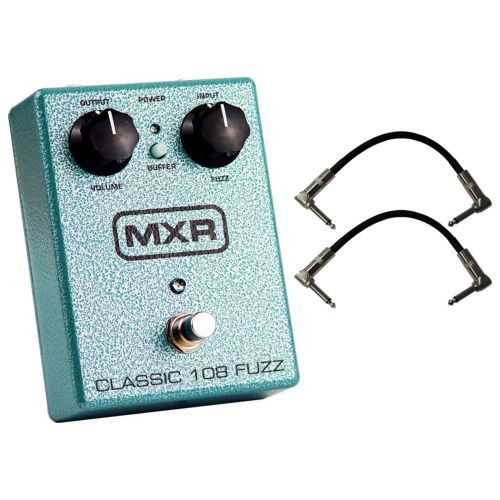  MXR M173 Classic 108 Classic Fuzz Pedal with Volume and Fuzz Controls, Buffer Switch and True bypass Footswitch with 2 Path Cable