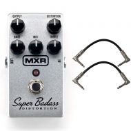 Dunlop MXR M75 Super Badass Distortion Effects Pedal With a Pair of Patch Cables