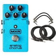 MXR M234 Analog Chorus Pedal Bundle with 2 Patch Cables and 2 Instrument Cables