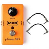 New Dunlop MXR M101 Phase 90 Phaser Effects Pedal Bundle with 6 Patch Cables